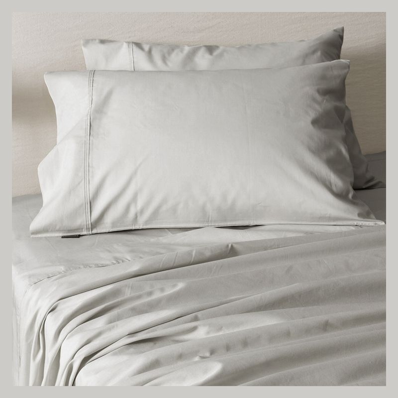 SOHOME - Sábana Lisa 180 Hilos 2 Plazas Light Gray Sohome