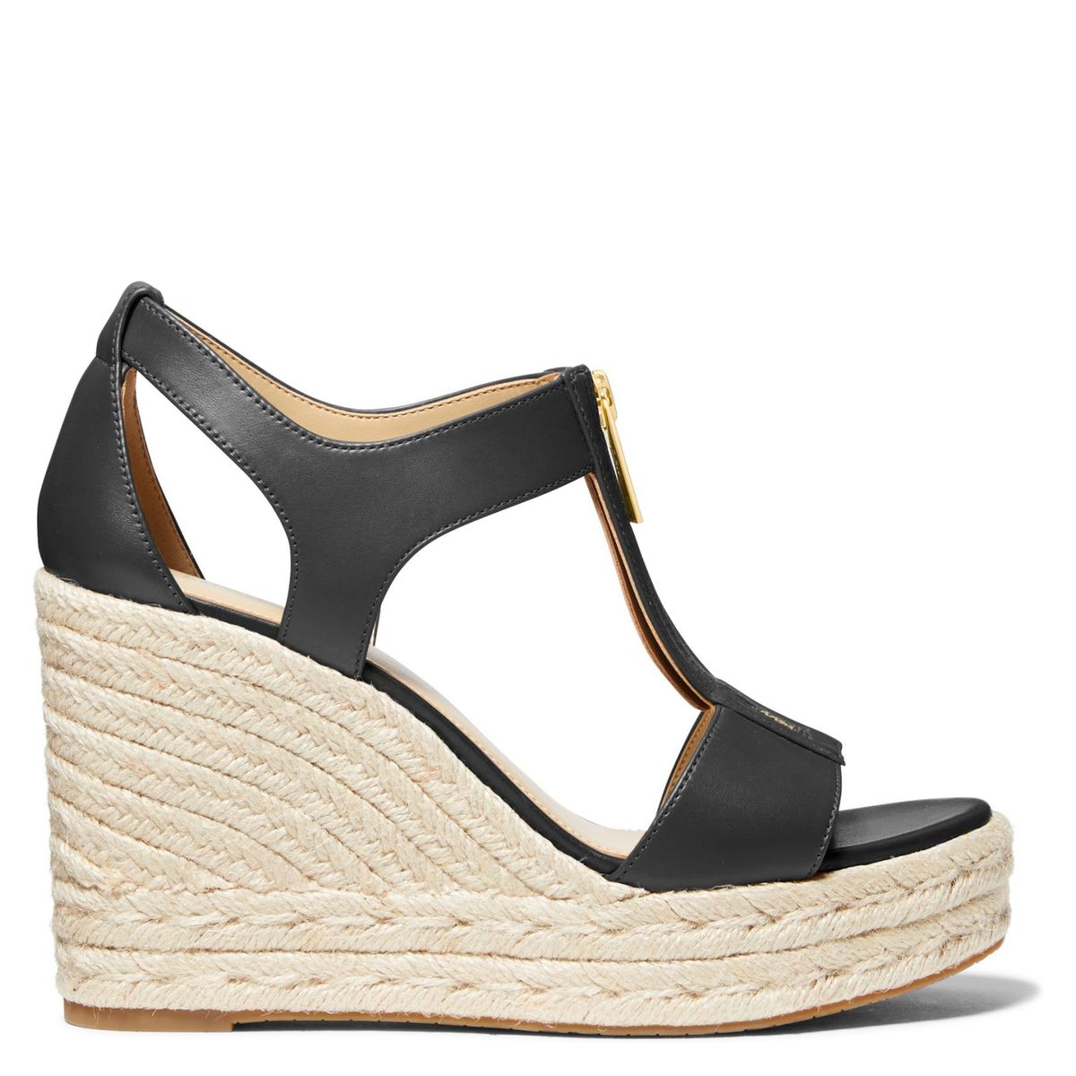 MICHAEL KORS - Sandalia Mujer Cuero Negro Michael Kors