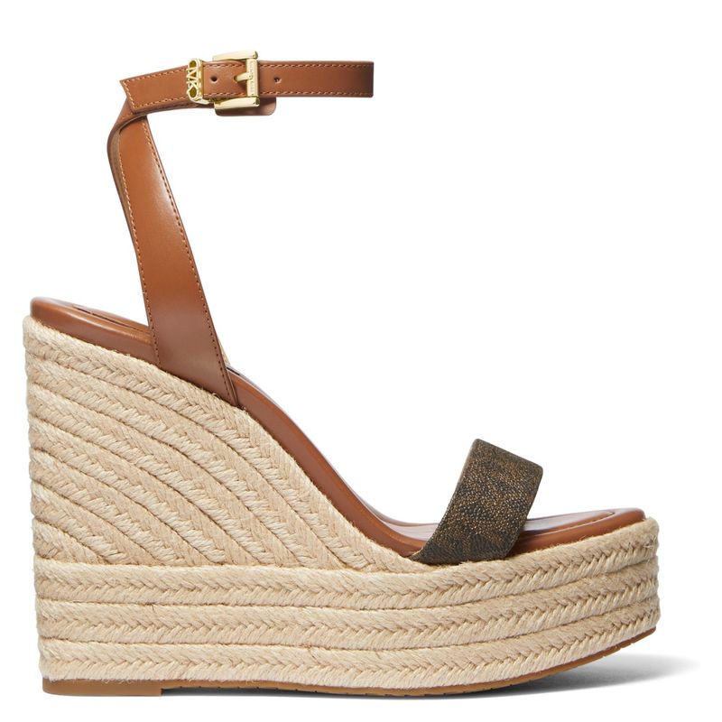 MICHAEL KORS - Sandalia Mujer Cuero Café Michael Kors