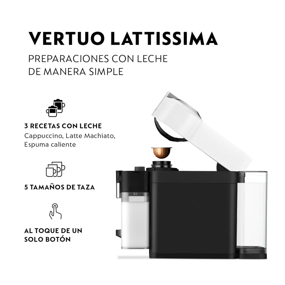 Cafetera Vertuo Lattissima - Blanco, foto 4