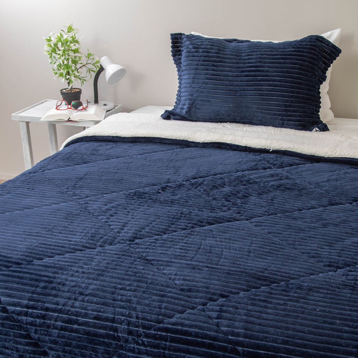 DORAL - Cubrecama Sherpa Cotelón Doral