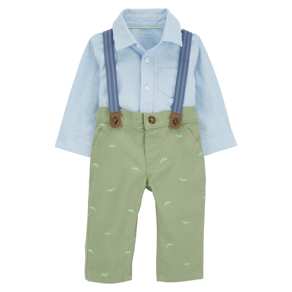CARTER'S - Conjunto 2 Piezas Camisa y Pantalon Con Suspensores Bebé Niño Carter's