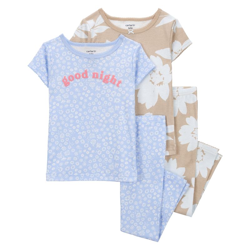 CARTER'S - Pijama 4 Piezas Bebé Niña Carter's