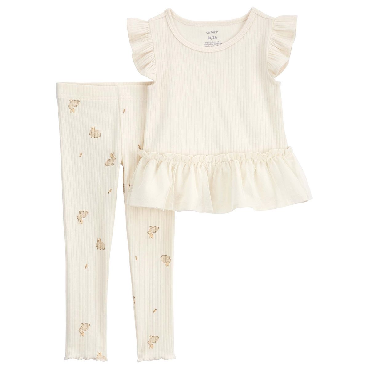 CARTER'S - Conjunto 2 Piezas Polera y Calza Bebé Niña Carter's