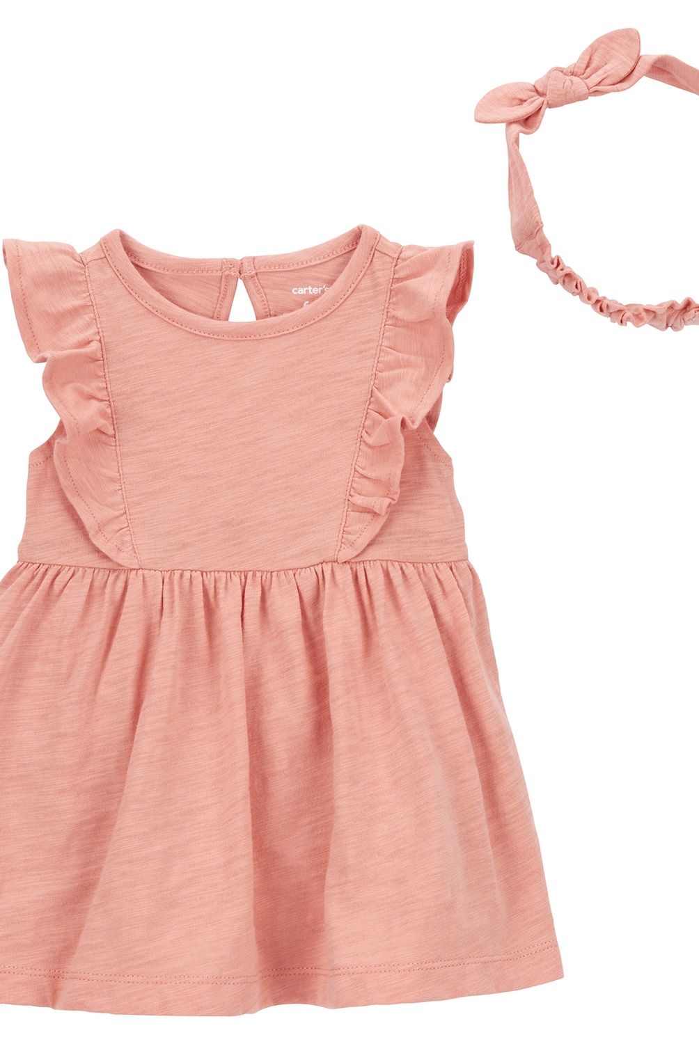 CARTER'S - Conjunto 2 Piezas Vestido Con Cubre Pañal y Cintillo  Bebé Niña Carter's