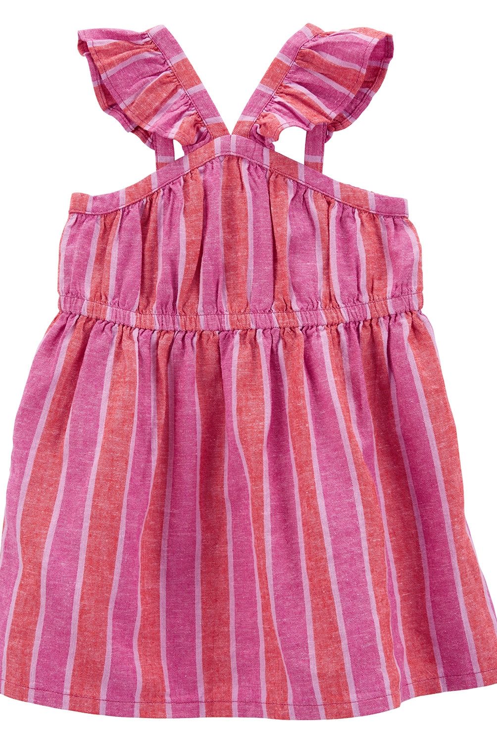 CARTER'S - Vestido Lino con Cubre Pañal Bebé Niña Carter's