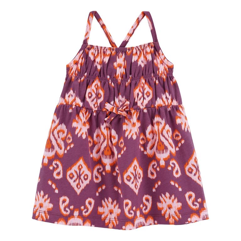 Vestido Algodón con Cubre Pañal Bebé Niña
