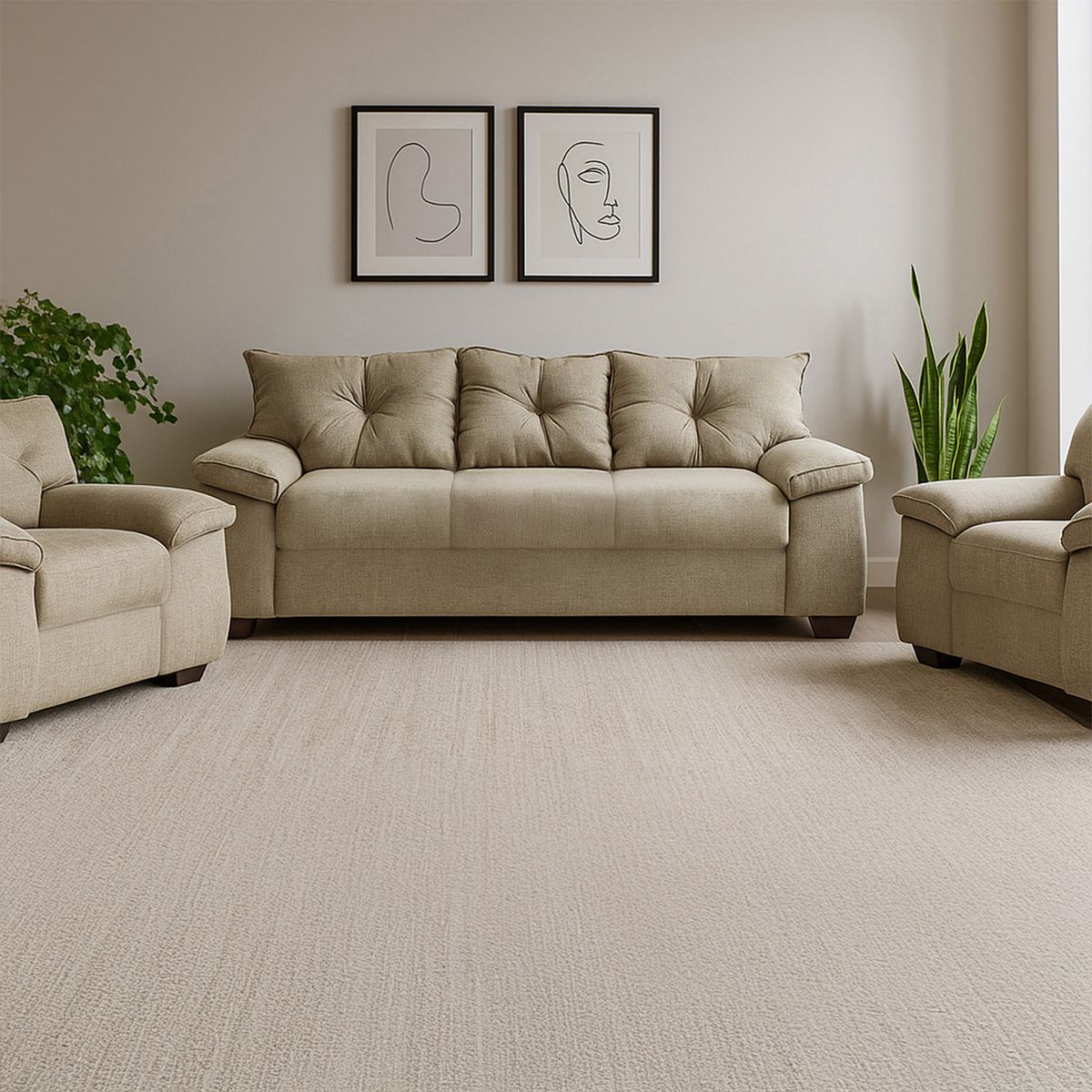 INNOVAMUEBLES - Juego De Living Fortaleza 3-1-1 Cuerpos Innovamuebles