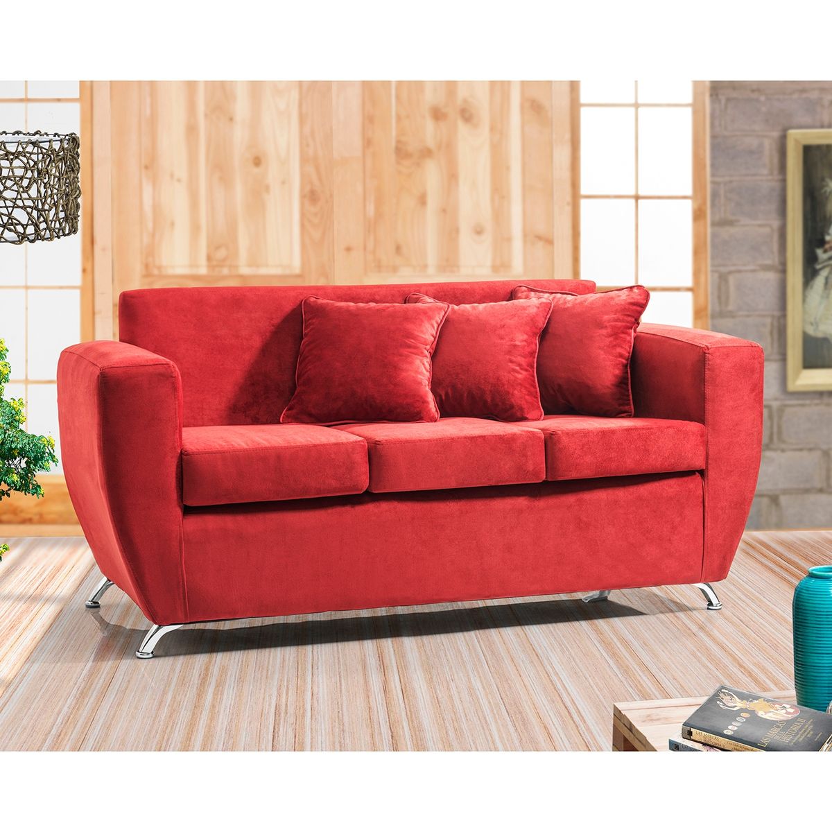 INNOVAMUEBLES - Sofá Chicago Felpa 3 Cuerpos Innovamuebles