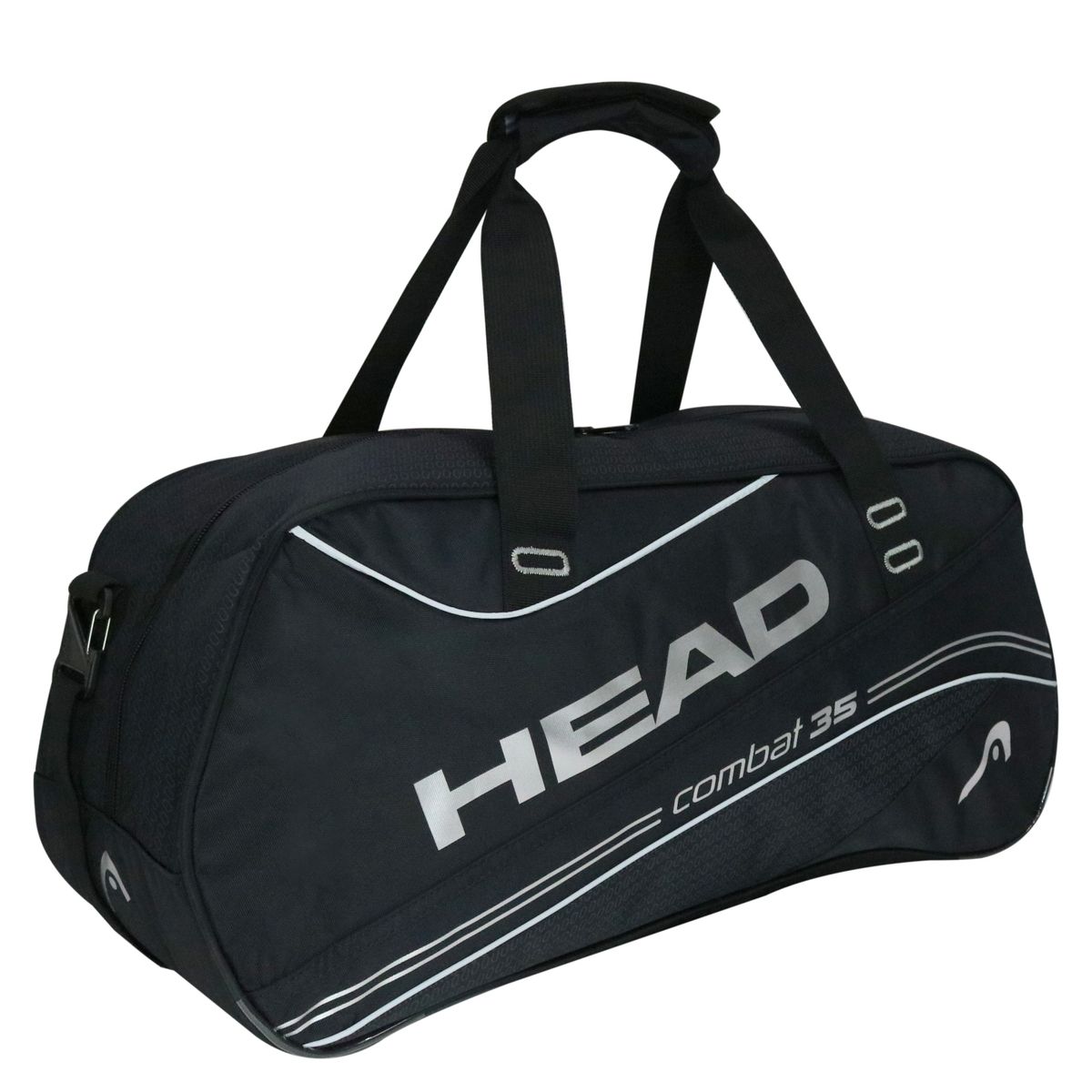 HEAD - Bolso De Viaje Combat 35 New Negro Plata Head