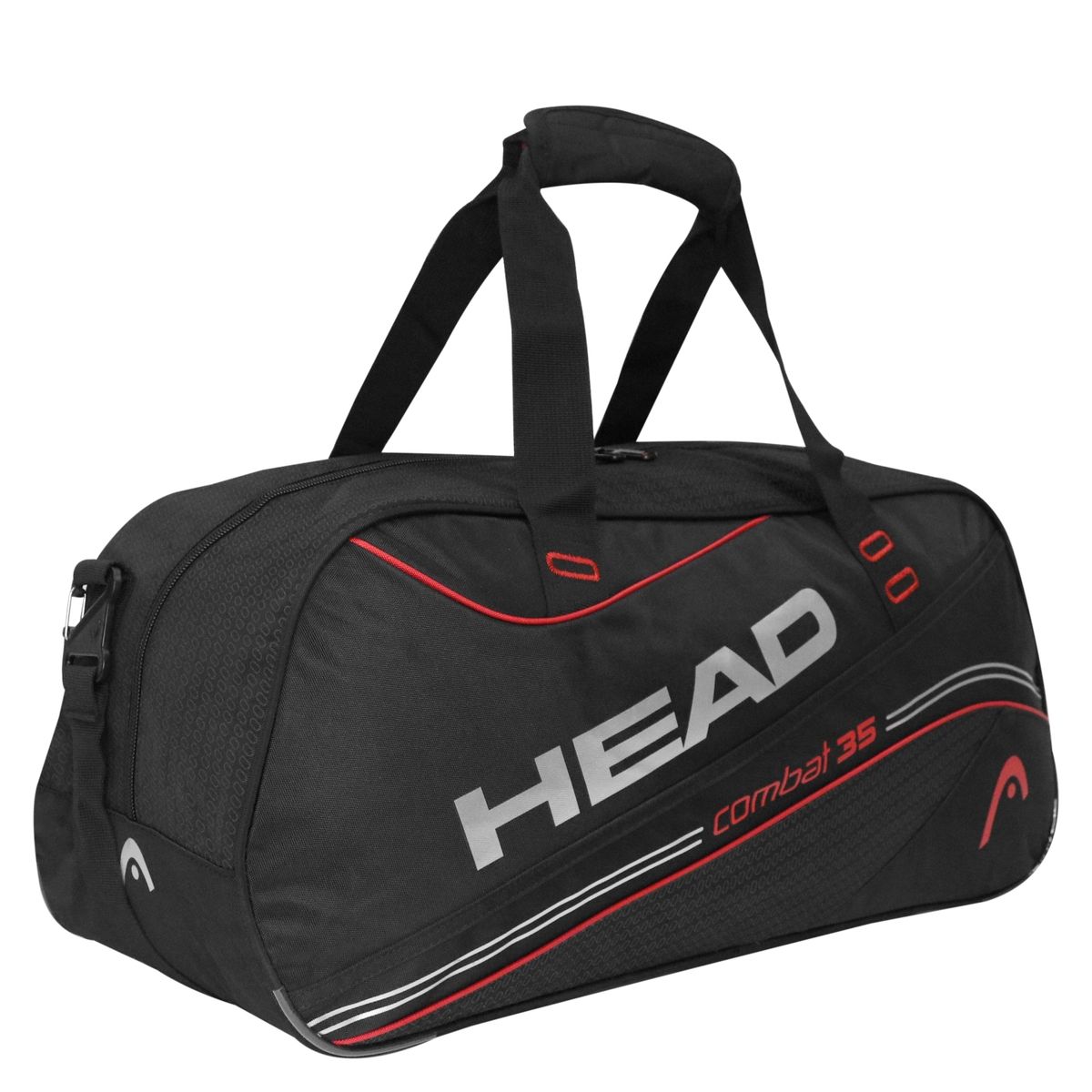 HEAD - Bolso De Viaje Combat 35 Negro Rojo Head