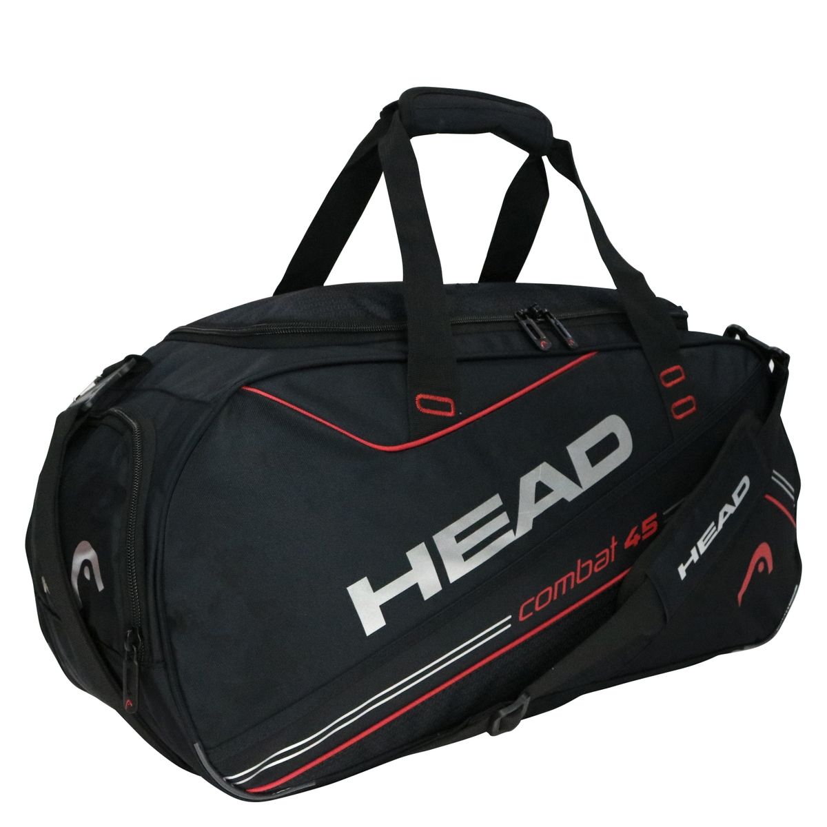 HEAD - Bolso De Viaje Combat 45 Negro Rojo Head