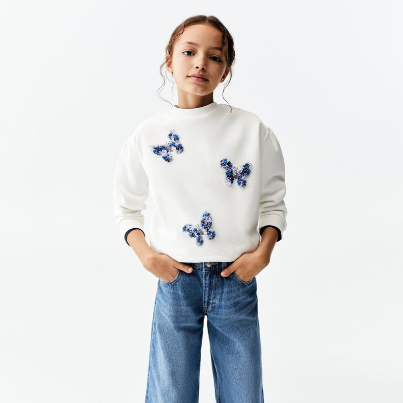 MANGO KIDS - Poleron Algodón Estampada Niña Mango Kids