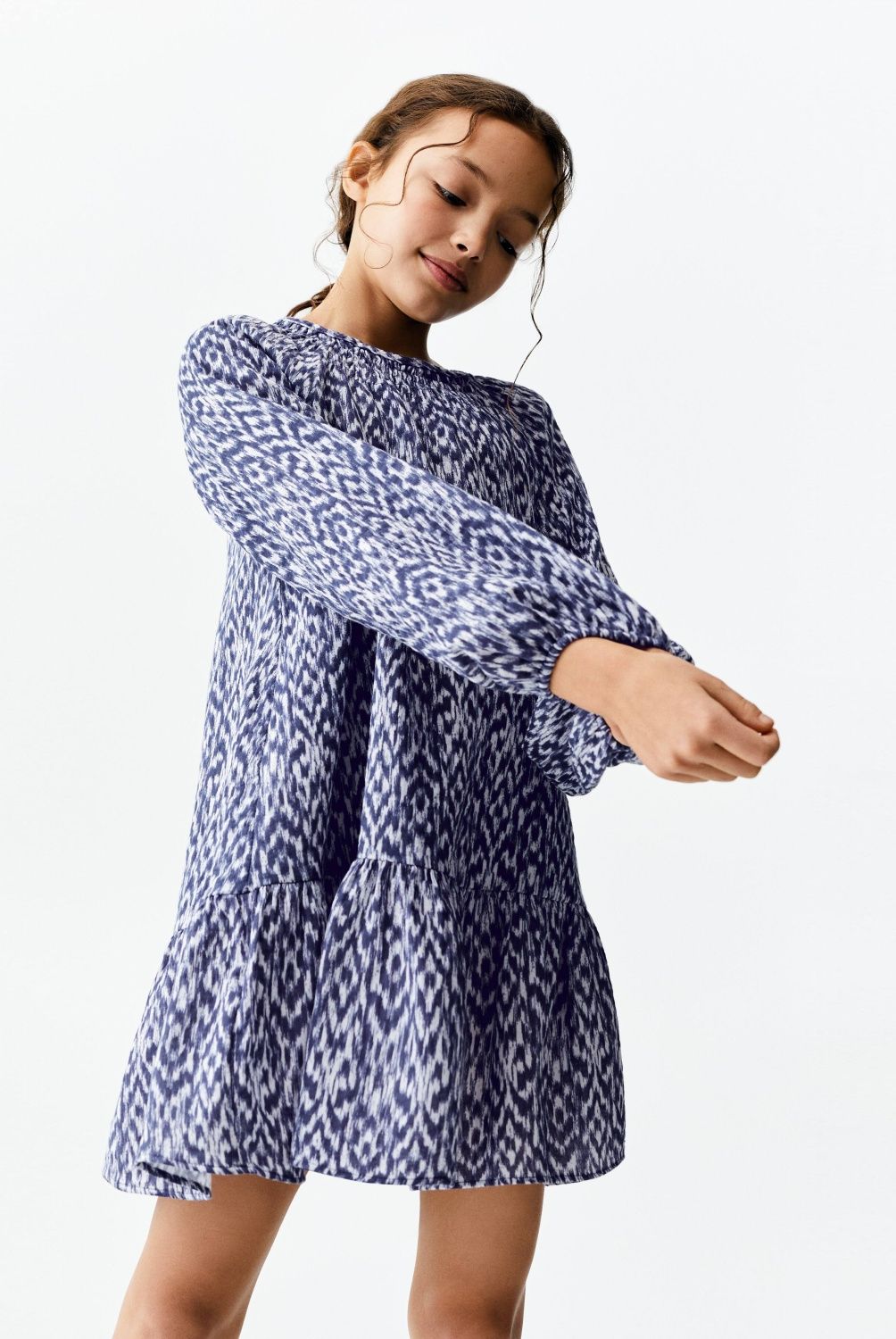 MANGO KIDS - Vestido Algodón Estampado Niña Mango Kids
