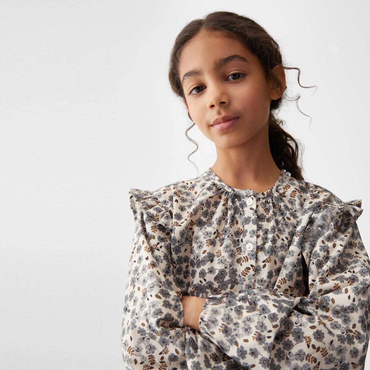 MANGO KIDS - Blusa Algodón Estampada Niña Mango Kids