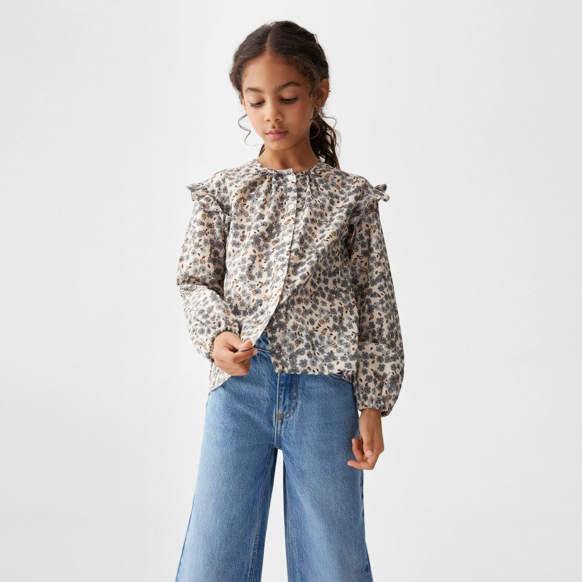 MANGO KIDS - Blusa Algodón Estampada Niña Mango Kids