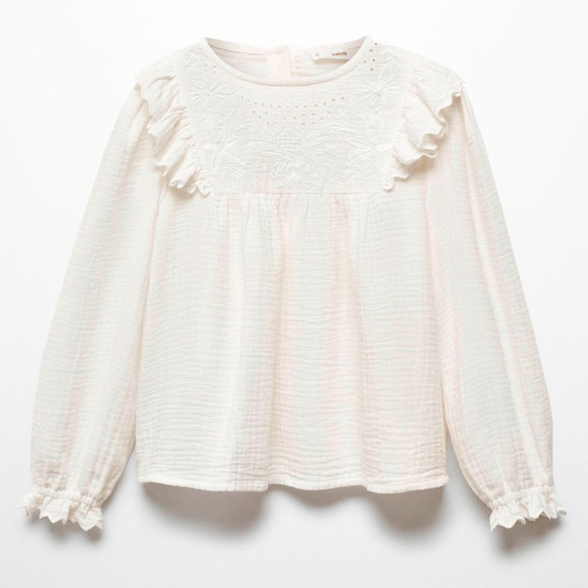 MANGO KIDS - Blusa Plumeti Volantes Niña Mango Kids