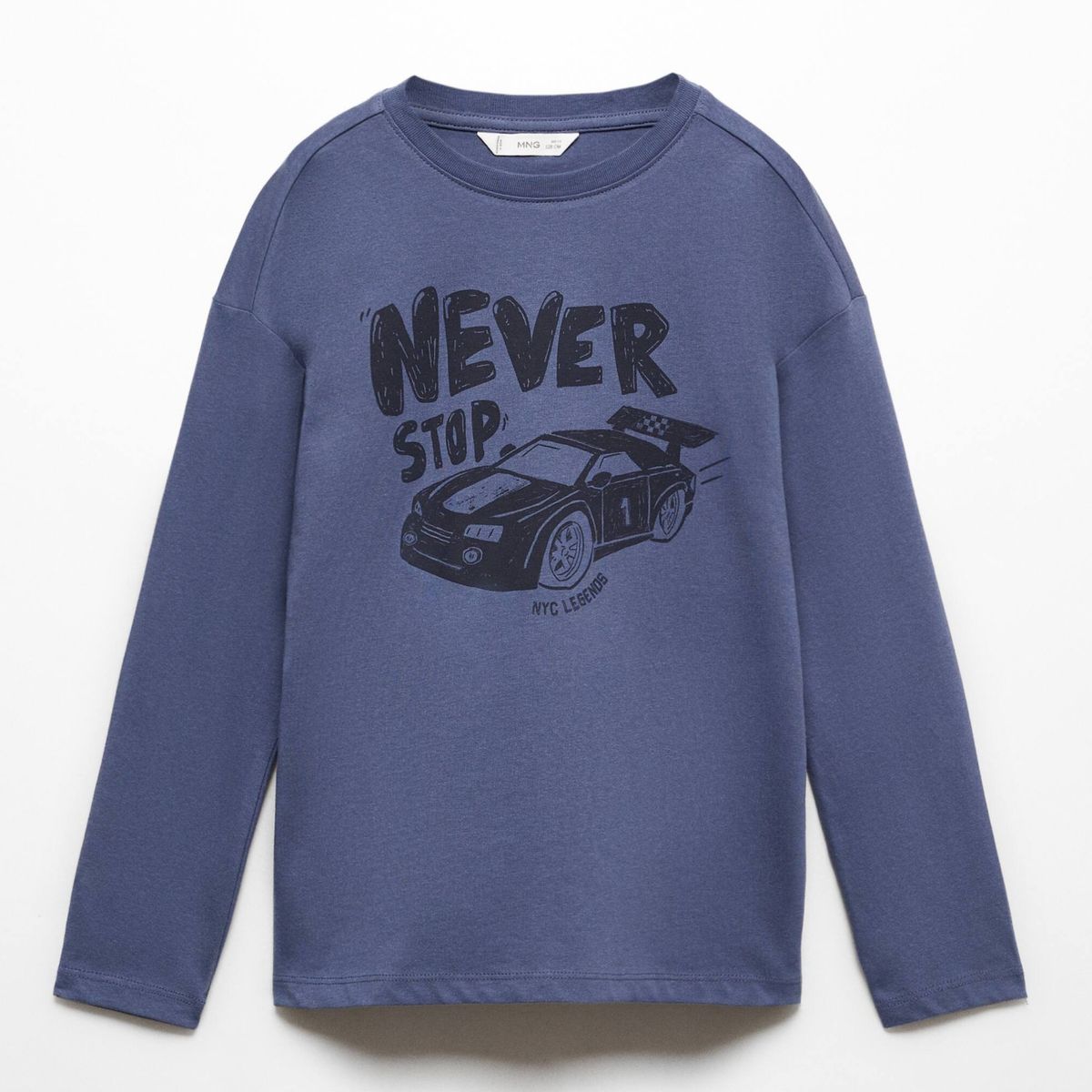 MANGO KIDS - Polera Manga Larga Estampada Niño Mango Kids