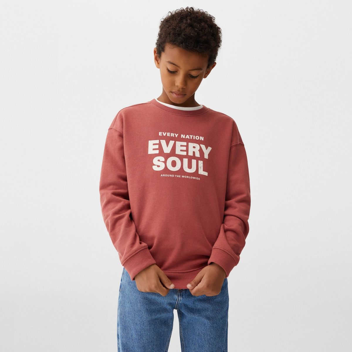 MANGO KIDS - Poleron Algodón Mensaje Niño Mango Kids