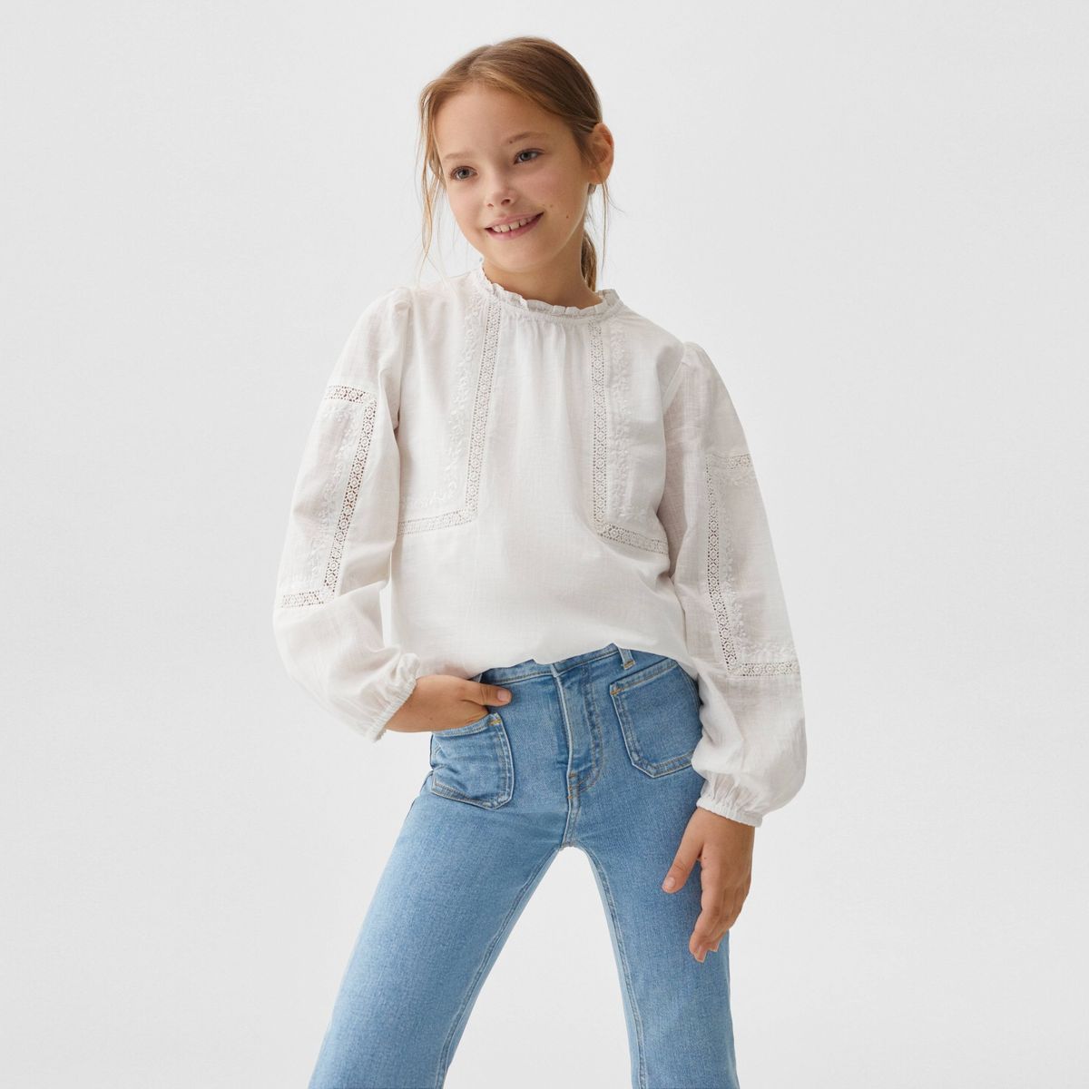 MANGO KIDS - Jeans Flare Bolsillos Niña Mango Kids