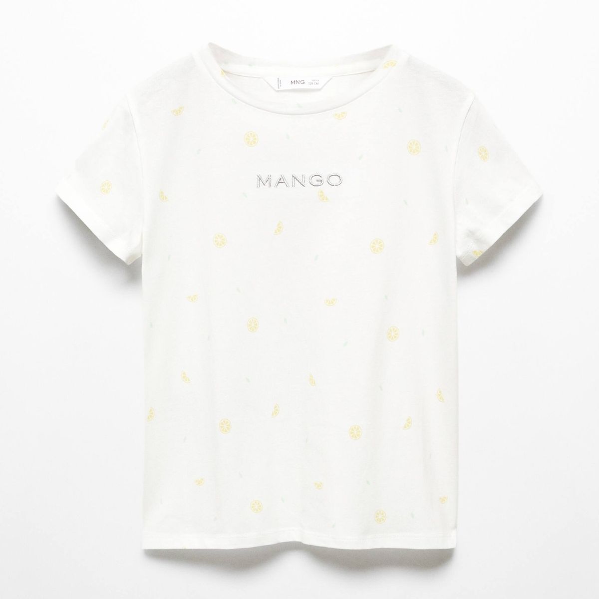 MANGO KIDS - Polera Mango Kids Logo Manga Corta para Niña