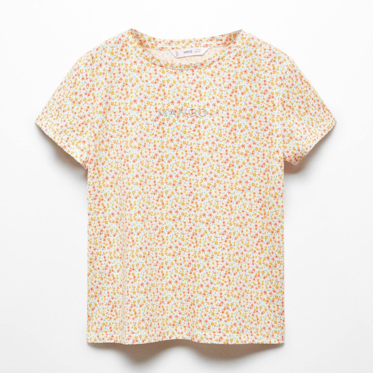 MANGO KIDS - Polera Mango Kids Logo Manga Corta para Niña