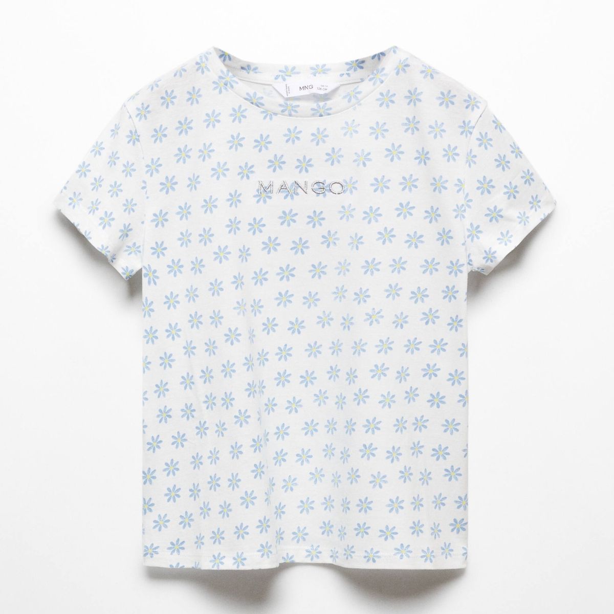 MANGO KIDS - Polera Mango Kids Logo Manga Corta para Niña