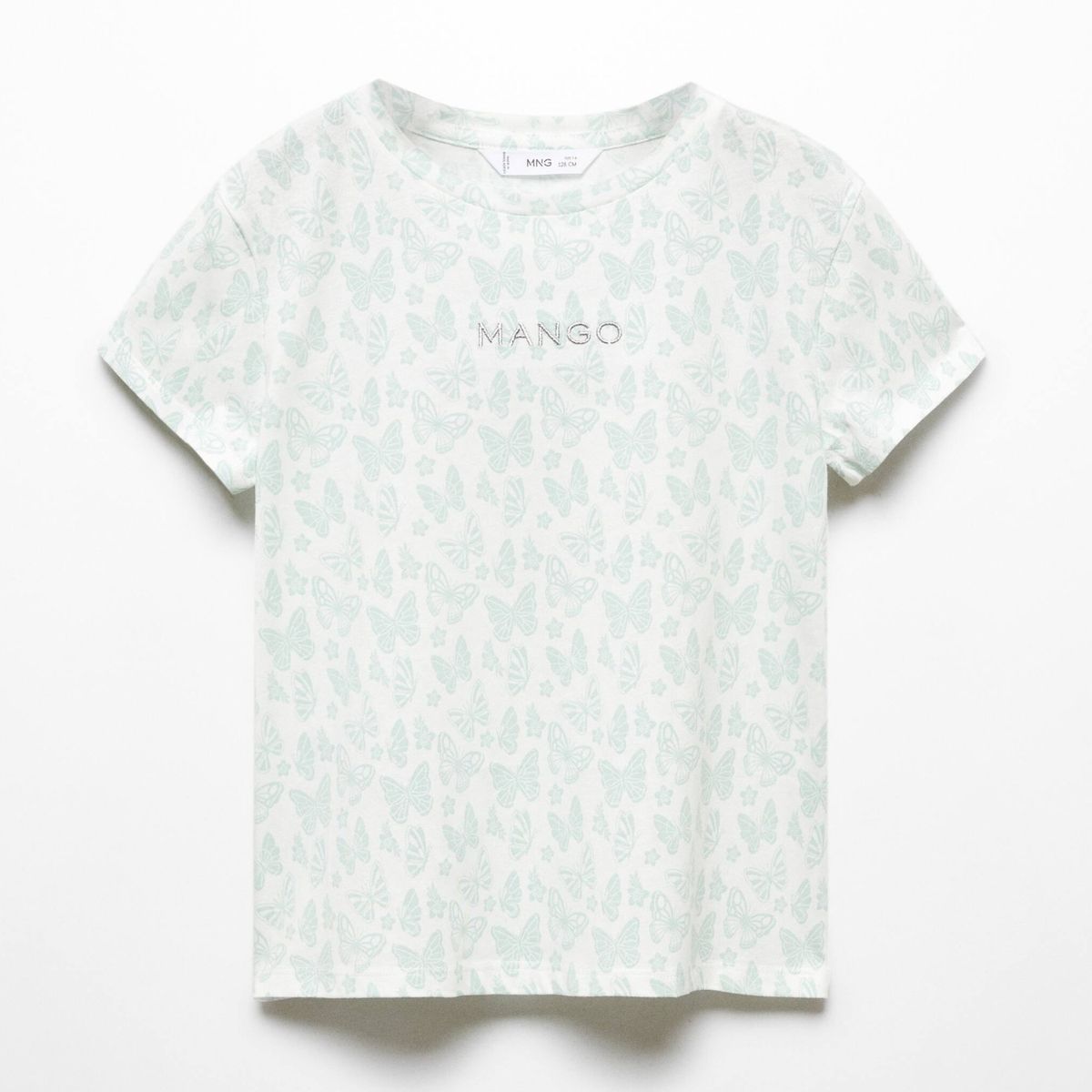 MANGO KIDS - Polera Mango Kids Logo Manga Corta para Niña