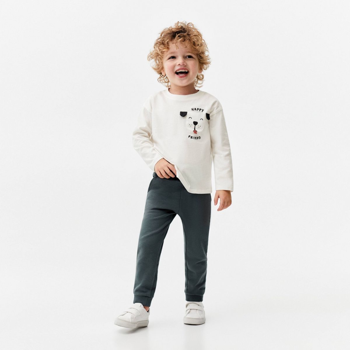 MANGO KIDS - Polera Manga Larga Estampada Bebé Niño Mango Kids