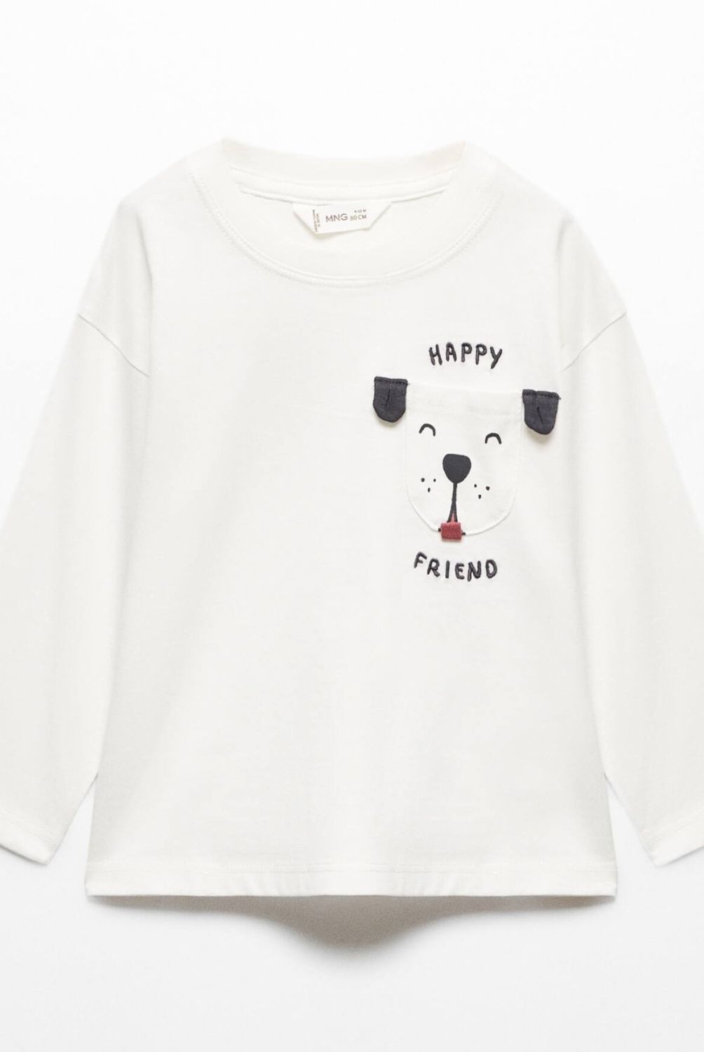 MANGO KIDS - Polera Manga Larga Estampada Bebé Niño Mango Kids