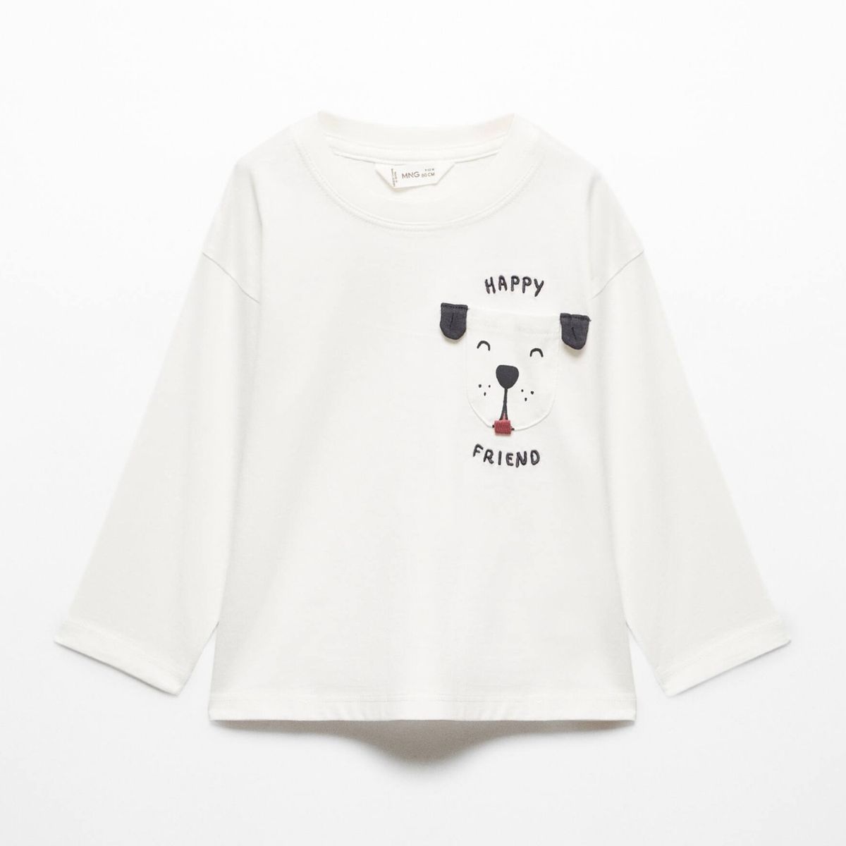 MANGO KIDS - Polera Manga Larga Estampada Bebé Niño Mango Kids