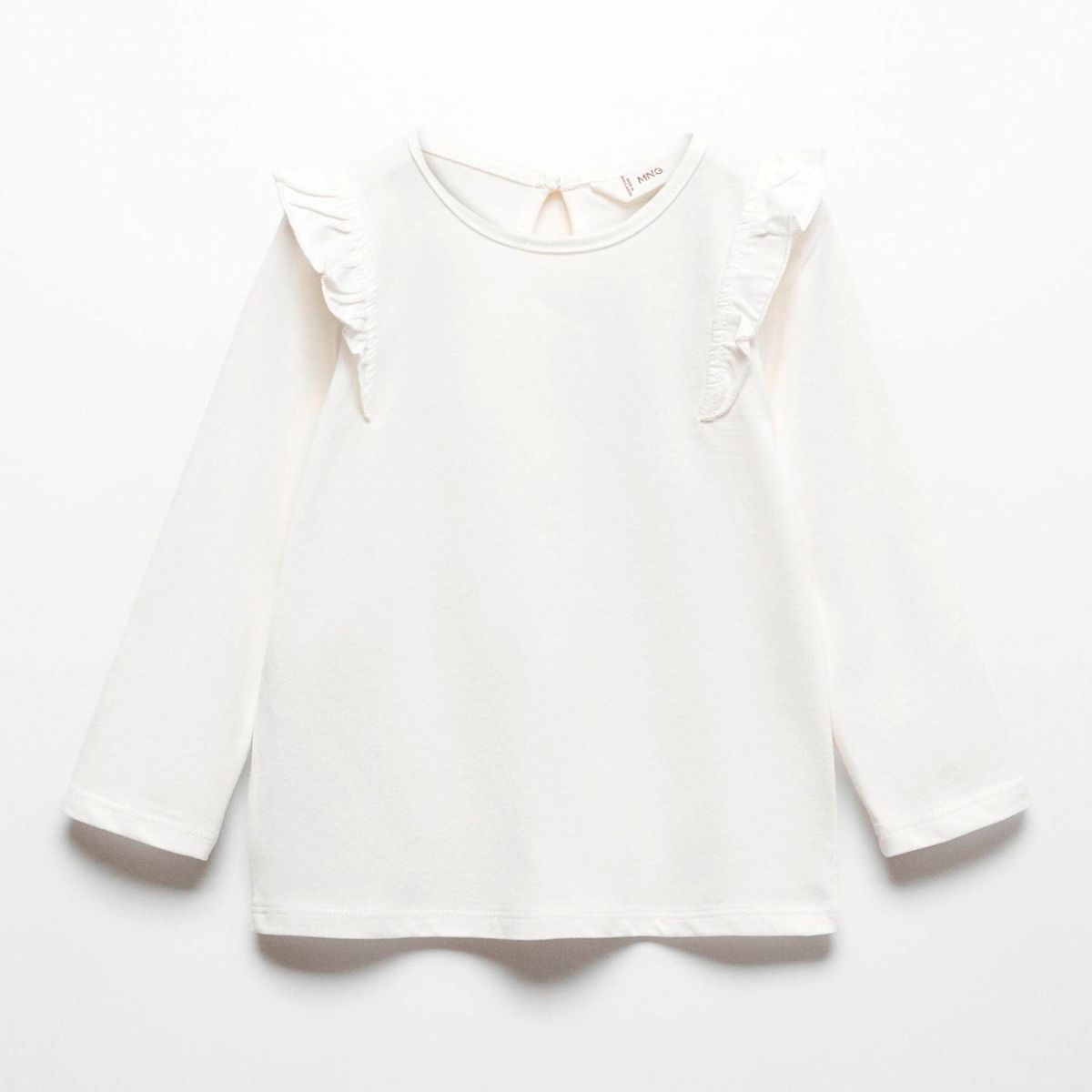 MANGO KIDS - Polera Manga Larga Volantes Bebé Niña Mango Kids