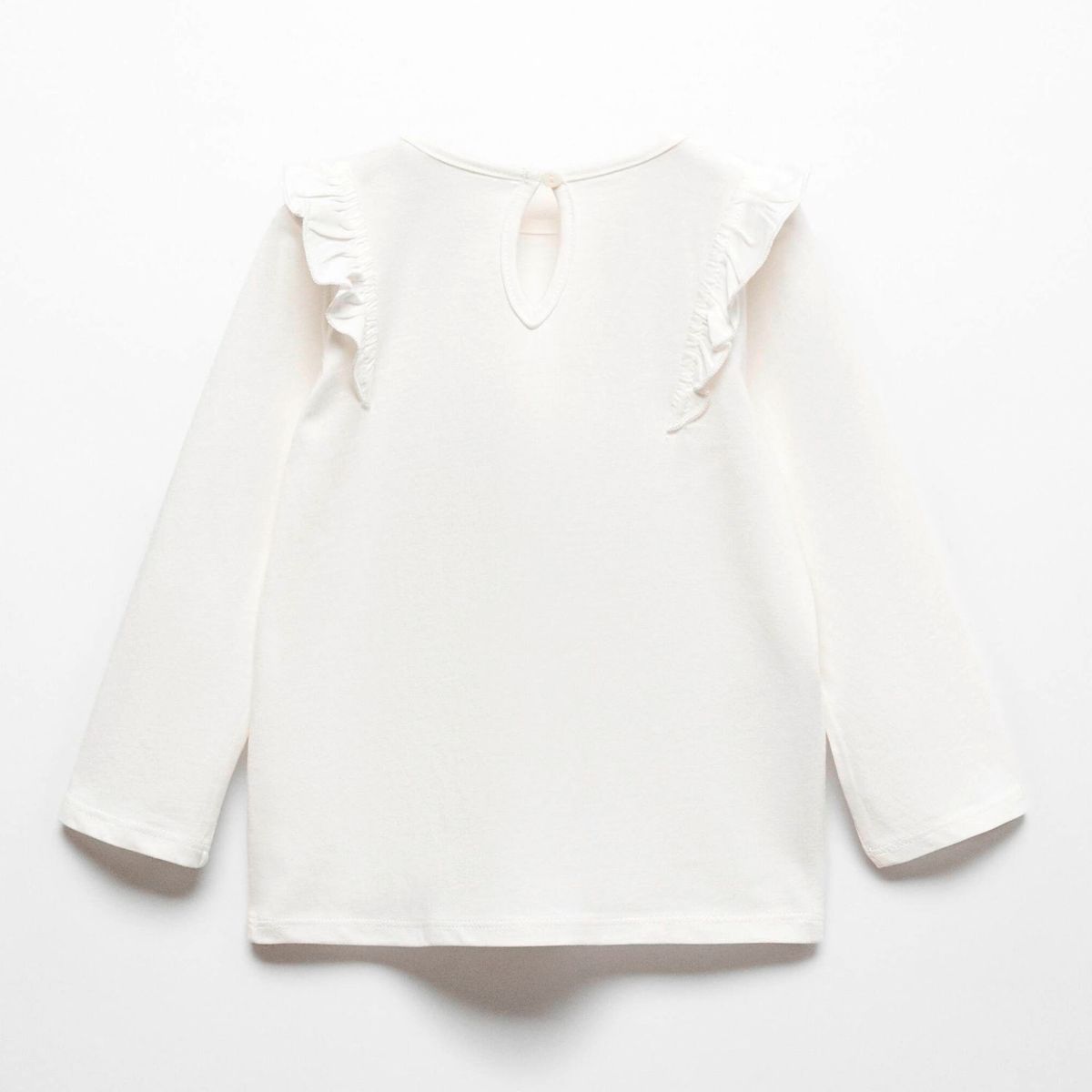 MANGO KIDS - Polera Manga Larga Volantes Bebé Niña Mango Kids