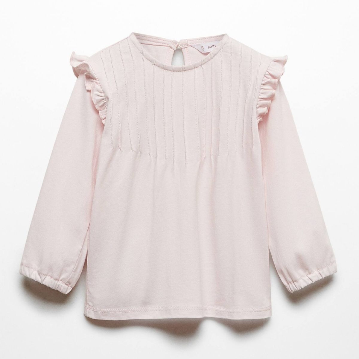 MANGO KIDS - Polera Manga Larga Volantes Bebé Niña Mango Kids