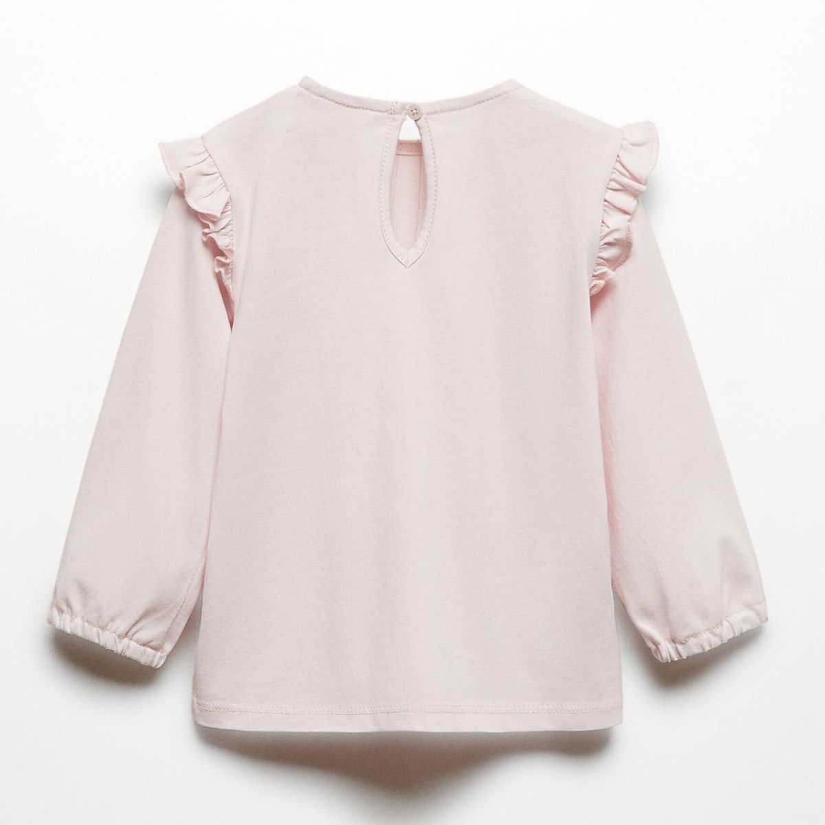 MANGO KIDS - Polera Manga Larga Volantes Bebé Niña Mango Kids