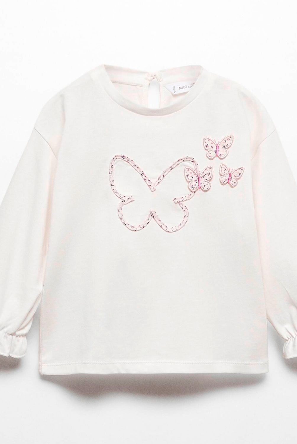 MANGO KIDS - Polera Mariposas Bordadas Bebé Niña Mango Kids