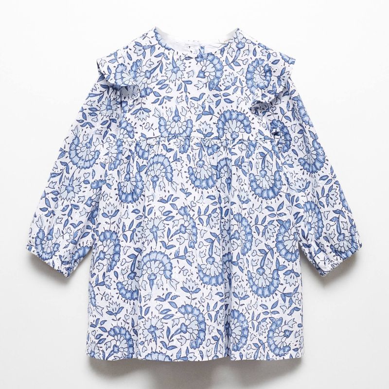 MANGO KIDS - Vestido Algodón Estampado Bebé Niña Mango Kids