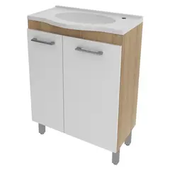 TECNOMOBILI - Mueble De Baño 2 Puertas Blanco