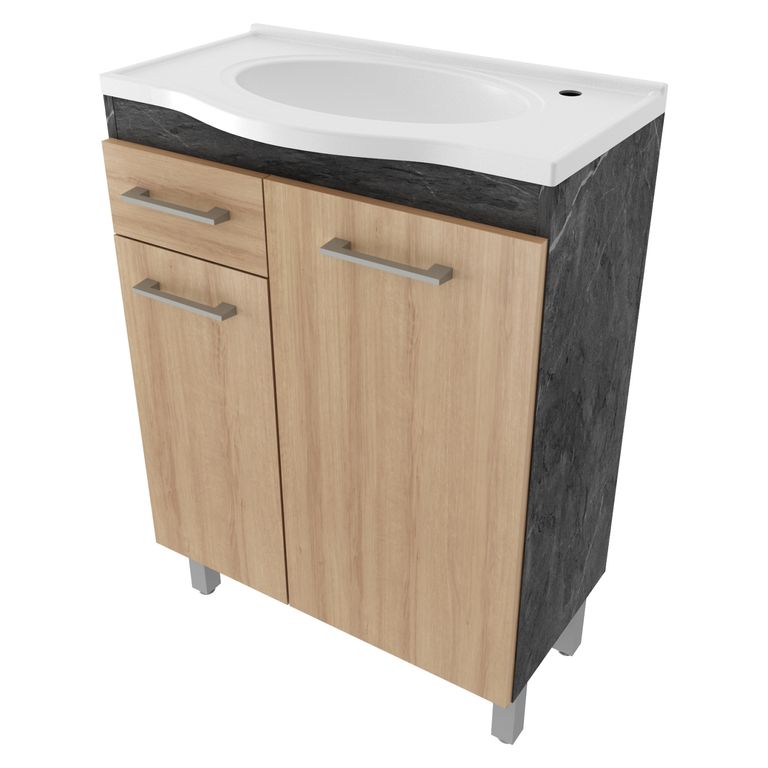 Mueble De Baño 2 Puertas 1 Cajón