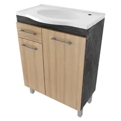TECNOMOBILI - Mueble De Baño 2 Puertas 1 Cajón