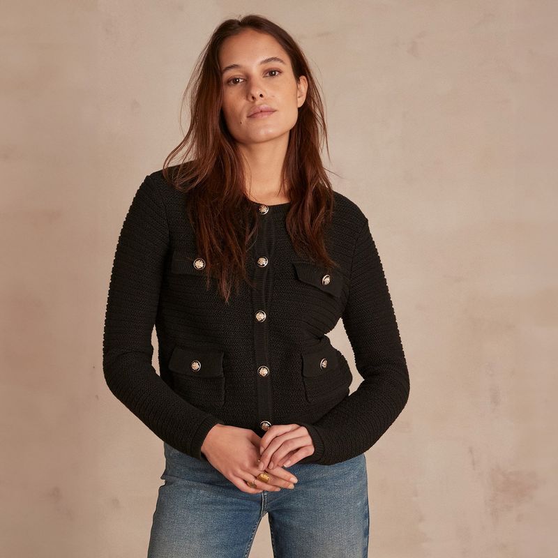 MAISON 123 - Chaleco Crop Botones Mujer Maison 123