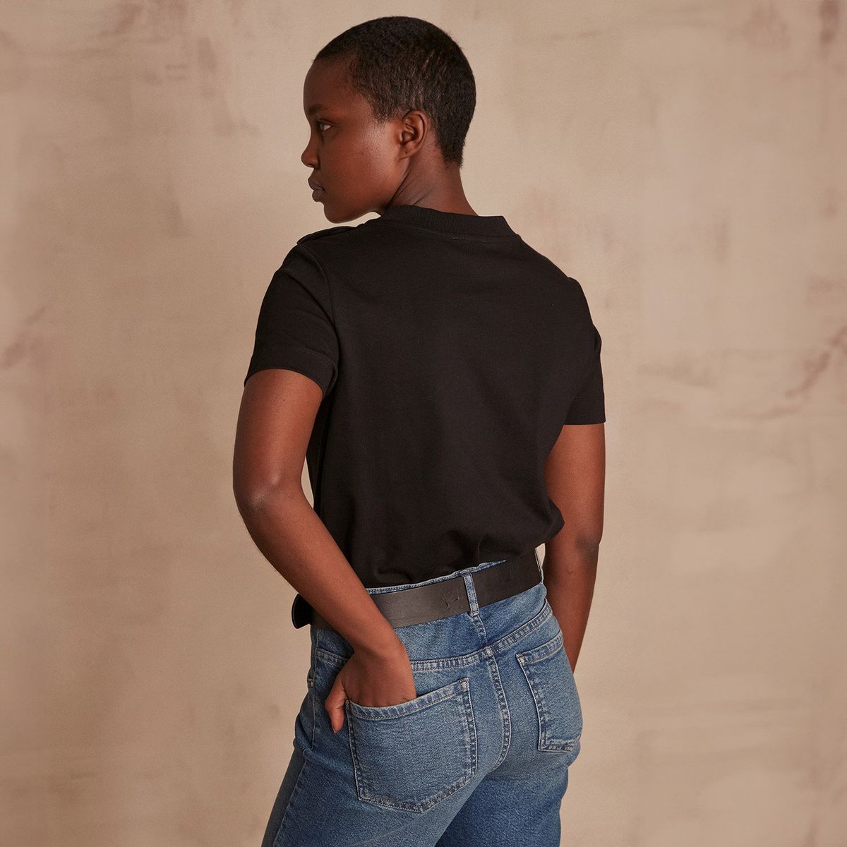 MAISON 123 - Polera Hombros Abotonados Algodón Mujer Maison 123