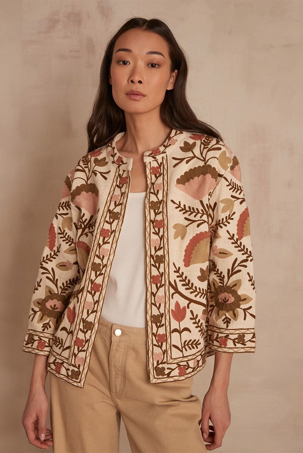 MAISON 123 - Chaqueta Bordada Mujer Maison 123