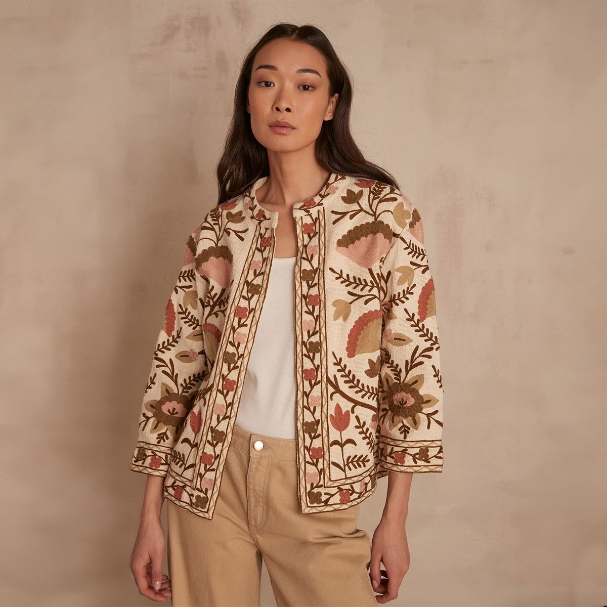 MAISON 123 - Chaqueta Bordada Mujer Maison 123