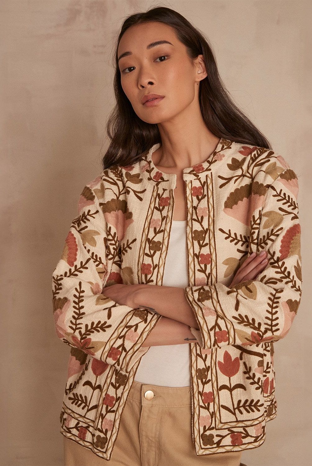MAISON 123 - Chaqueta Bordada Mujer Maison 123