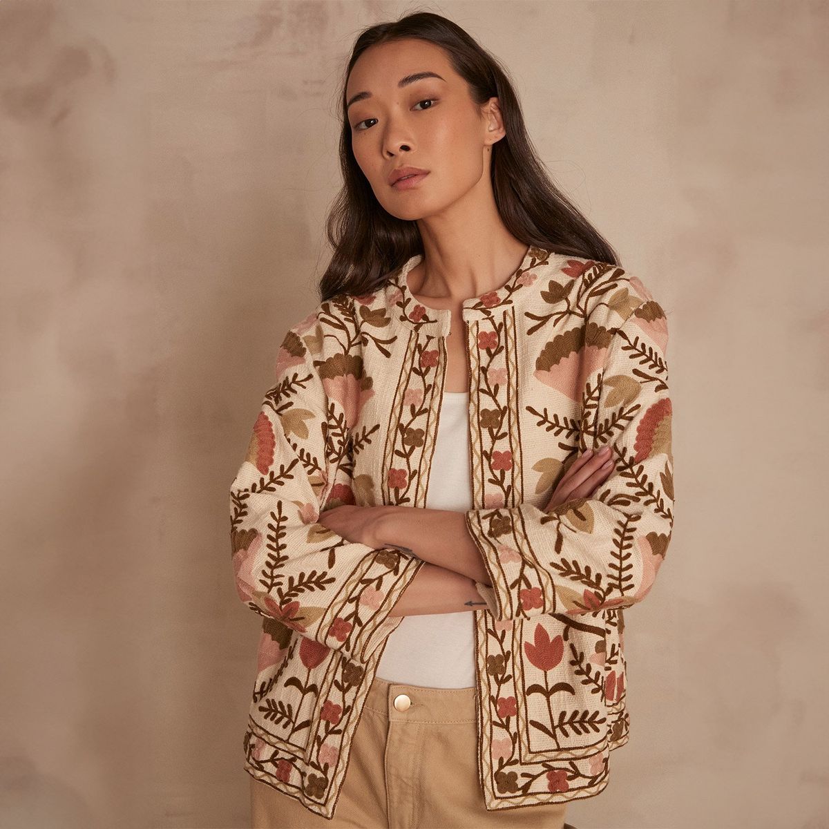 MAISON 123 - Chaqueta Bordada Mujer Maison 123