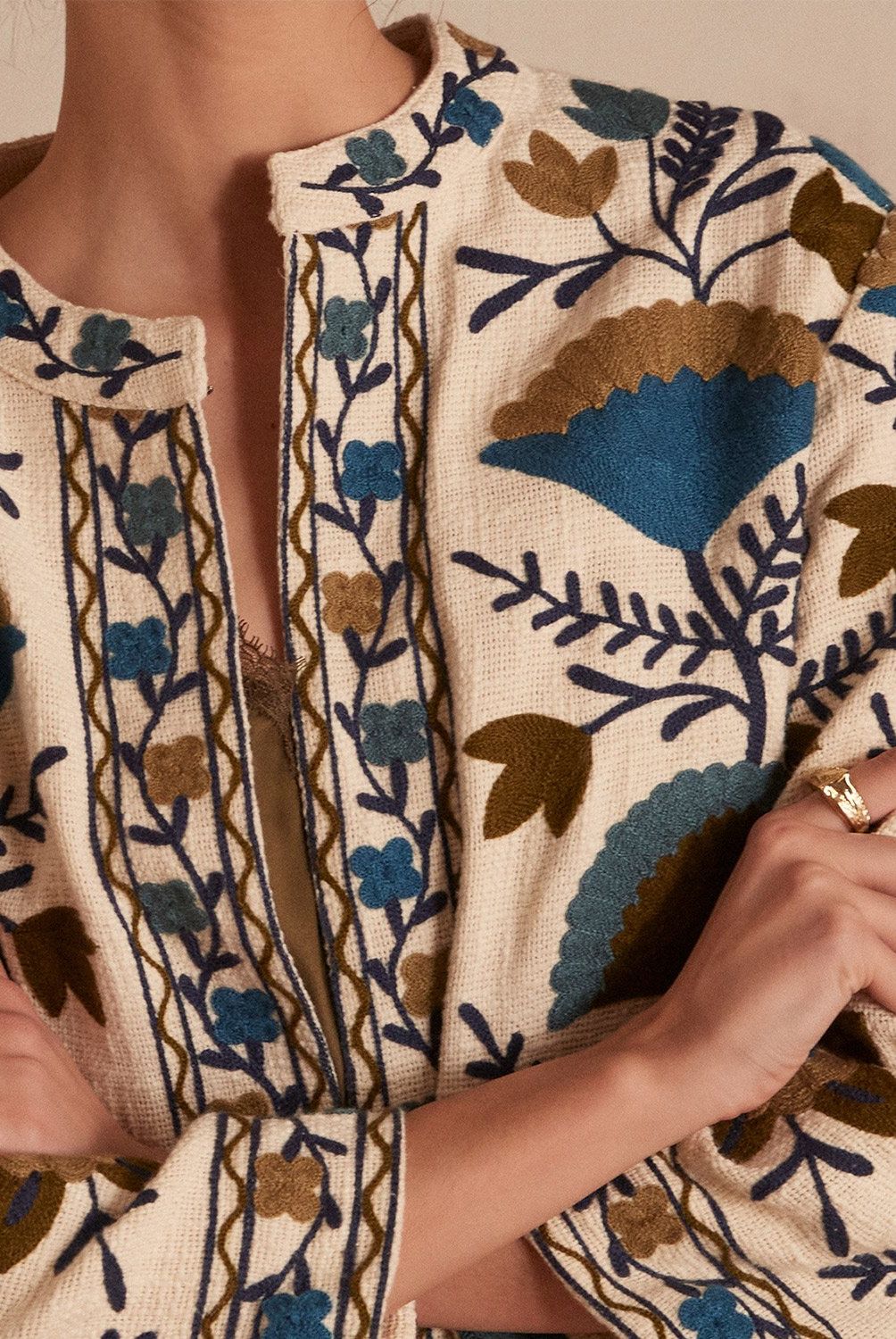 MAISON 123 - Chaqueta Bordada Mujer Maison 123