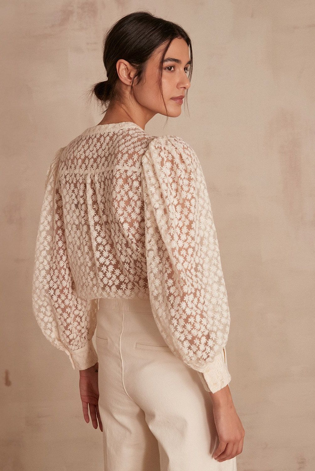 MAISON 123 - Blusa Broderie Mujer Maison 123