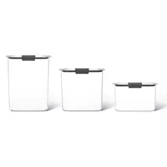 RUBBERMAID - Set Contenedores Herméticos 3 Unidades Pantry Brilliance