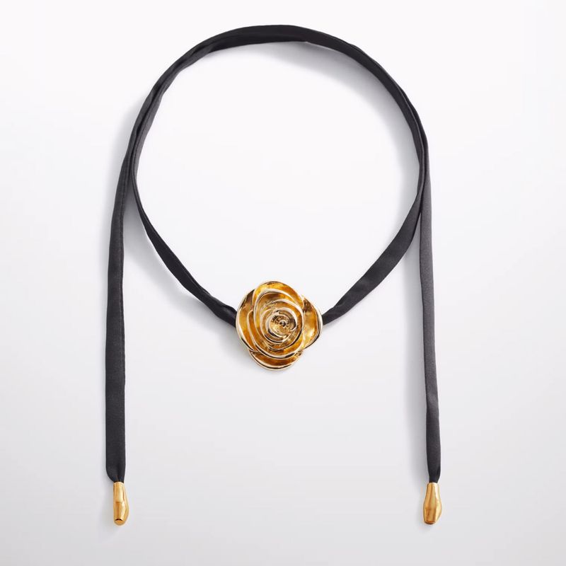 MANGO - Collar Choker Flor Mujer Mango